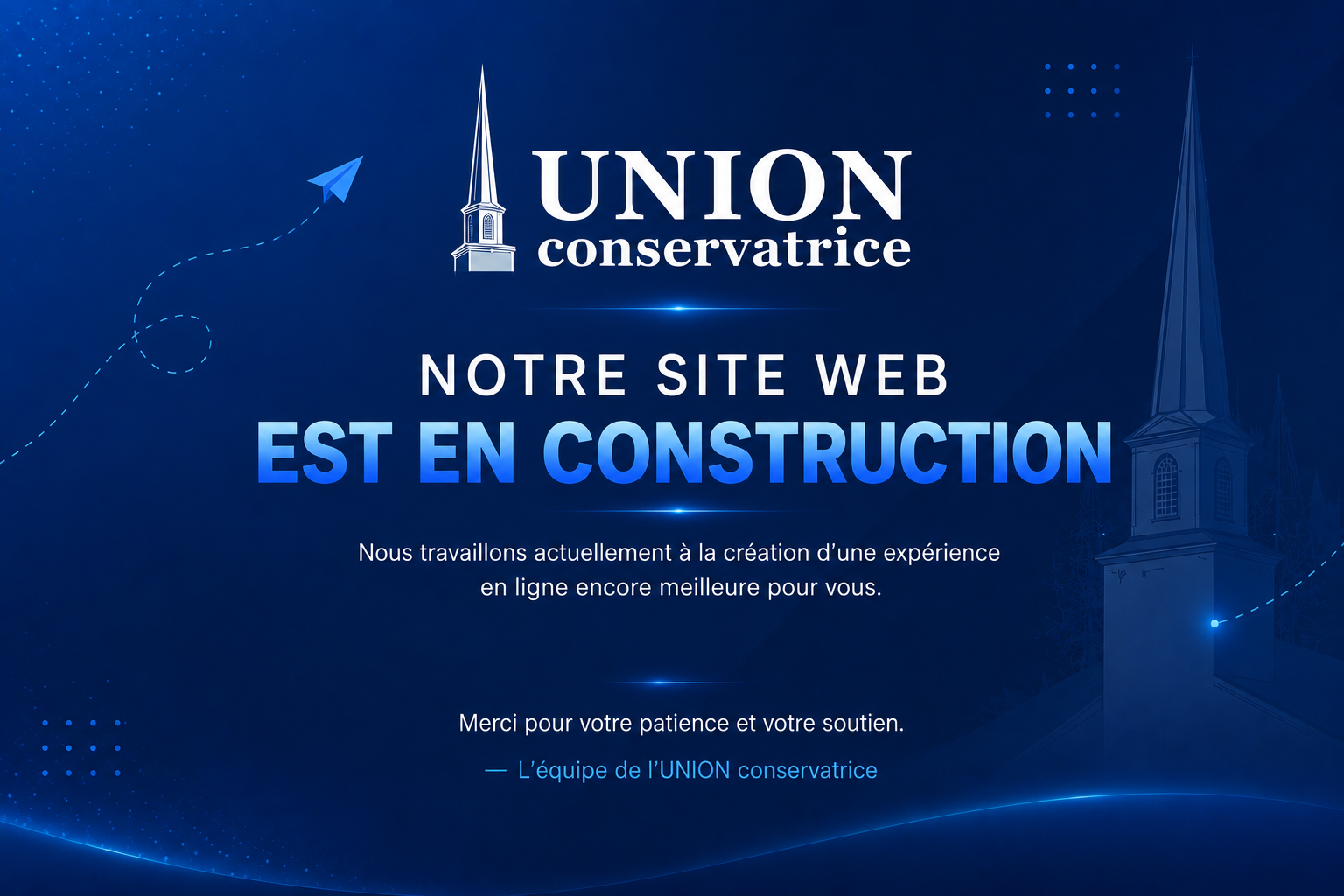 UNION conservatrice — Notre site web est en construction